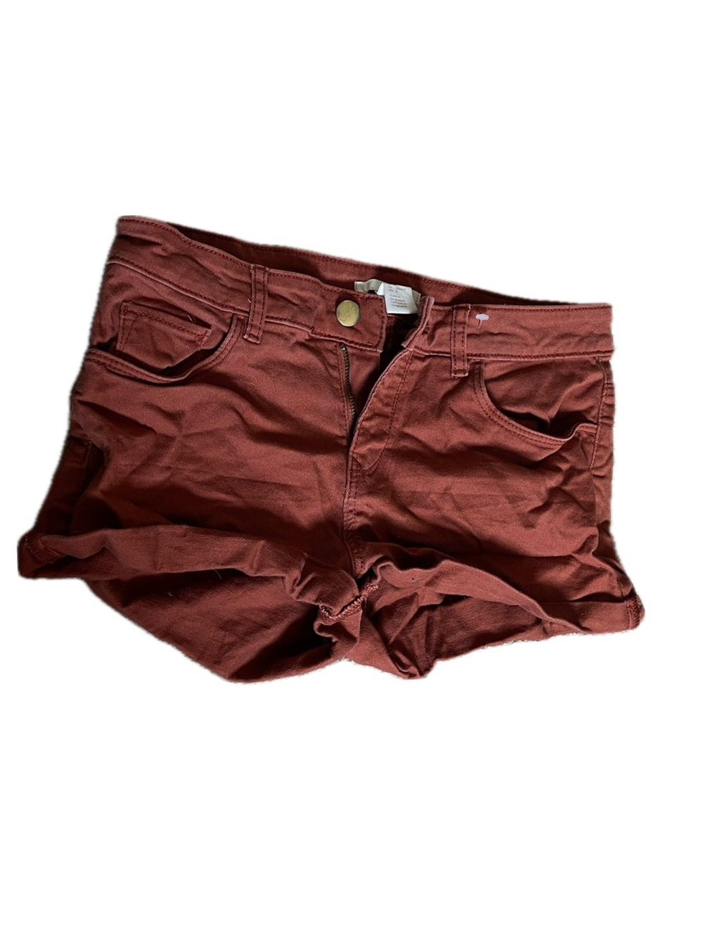 H&M High-Rise Rust Women's Denim Jean Shorts